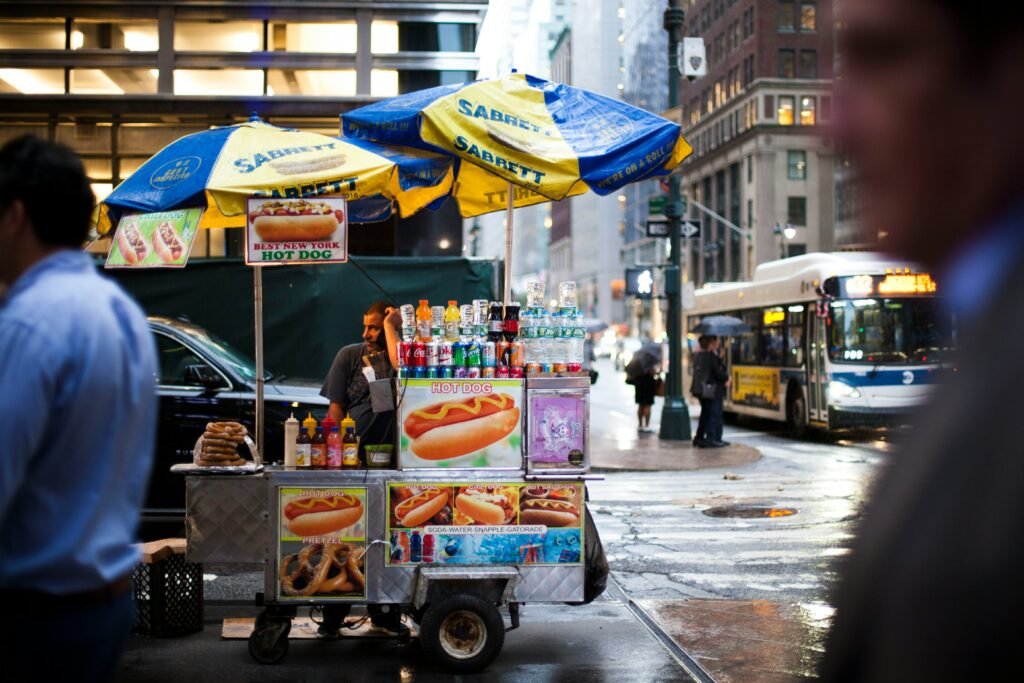 vegetarian street food and food truck