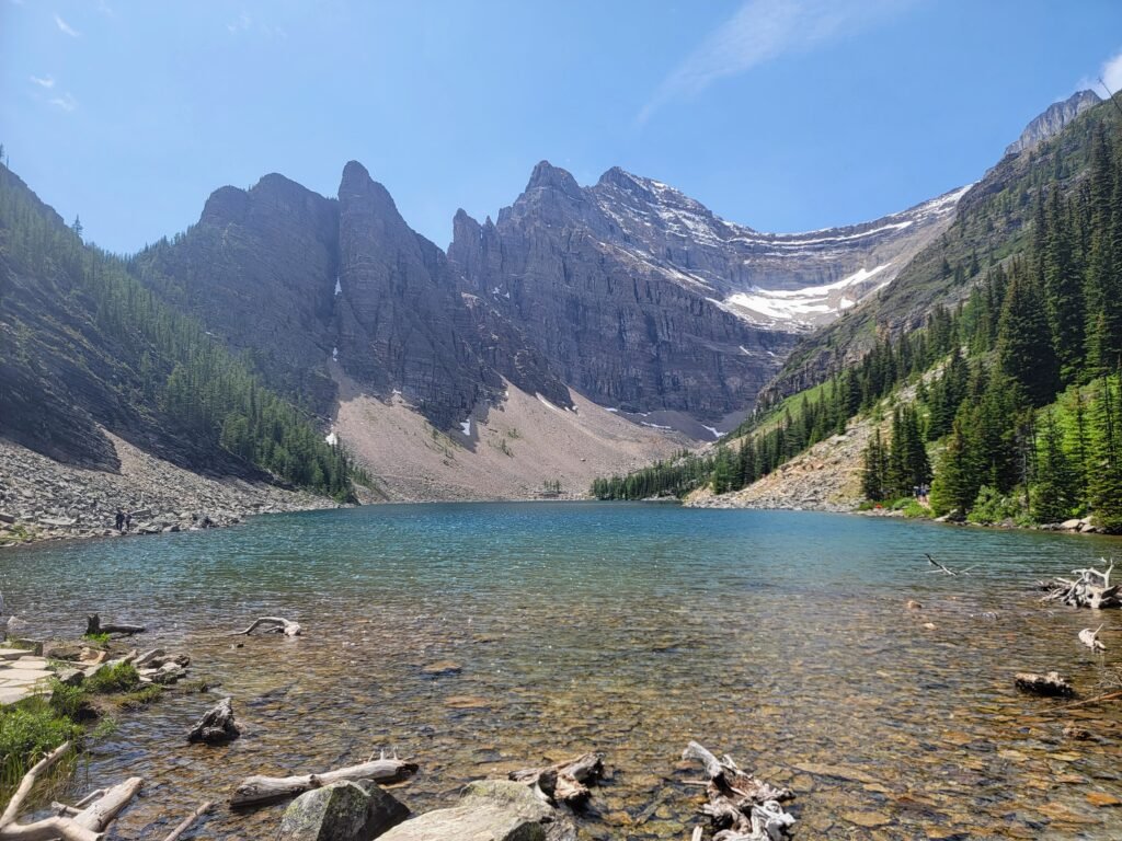 Lunch view of Lake Agnes from the tea house.