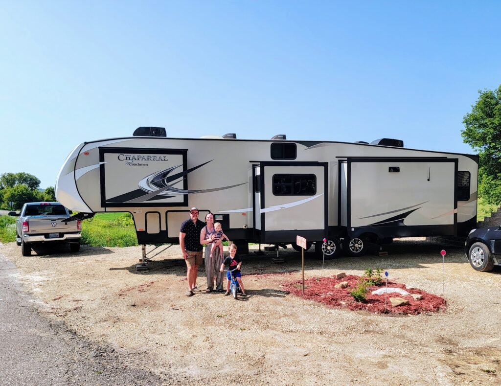 our family with the fifth wheel camper