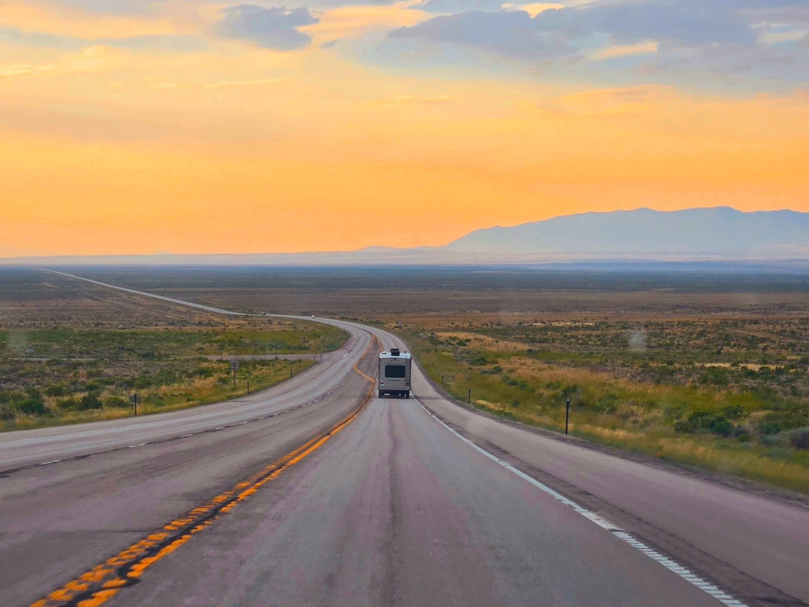 our camper on the road, which i feel is the best rv for full time living