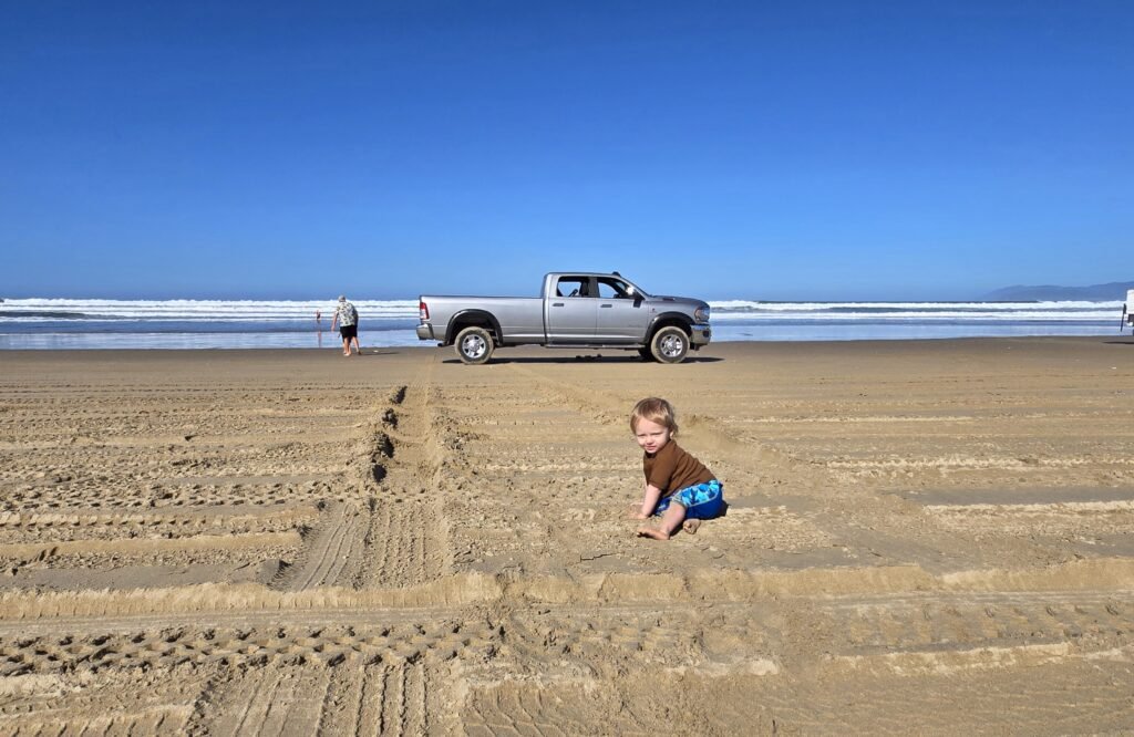 benefits to living in an rv include cool camping spots like this on the beach