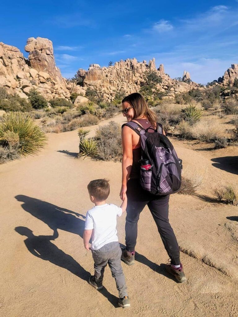 cooper and i at joshua tree. this is the best national park to visit with kids in my opinion