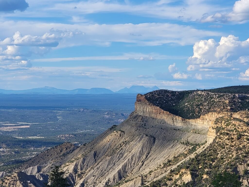 mountain views from the drive into mesa verde national park