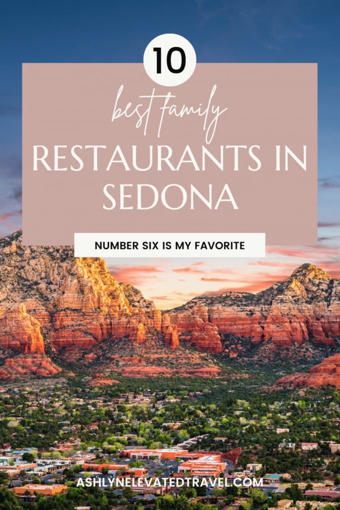 10 best family restaurants in sedona pin