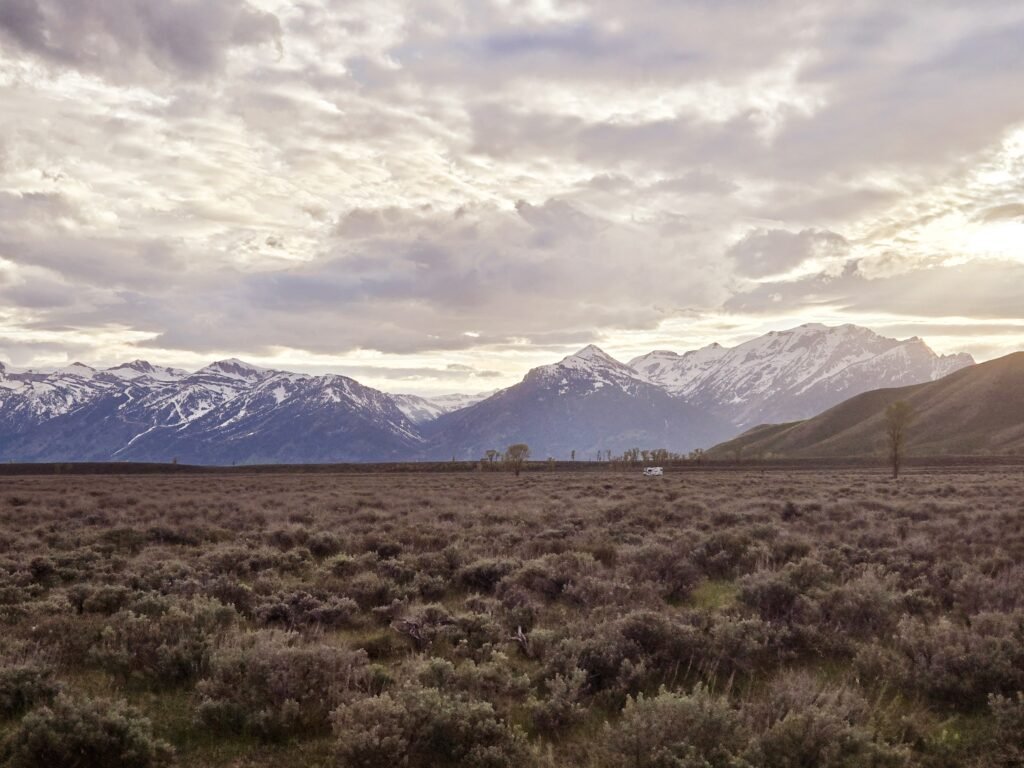 sunset photo at grand teton national park