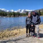 our family in front of a lake at rocky mountain national park