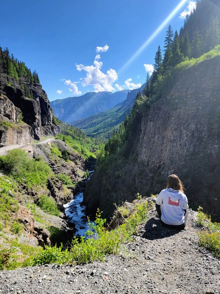 me overlooking a river outside of ouray colorado