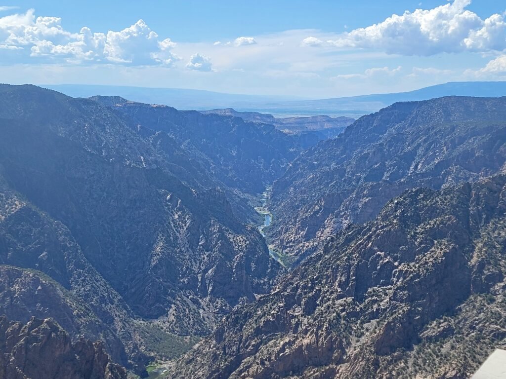 view of the canyon in black canyon of the gunnison national park